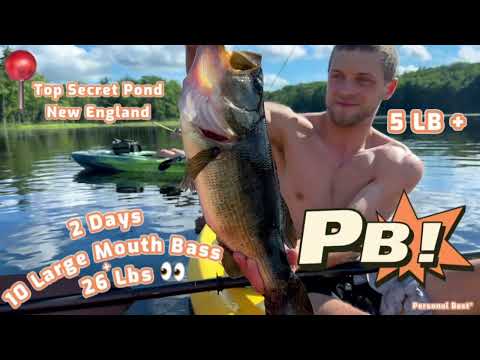 Large Mouth Bass Fishing in North East USA! (PB 5.1/5.2!) 26 Pounds of Bass!