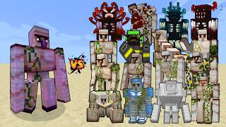 Enchanted Iron Golem vs All Iron Golems & Wardens - Minecraft Mob Battle screenshot 1