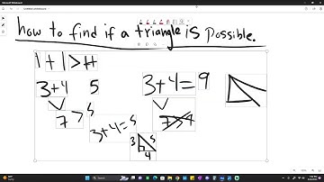 how to find if a triangle is possible or not.