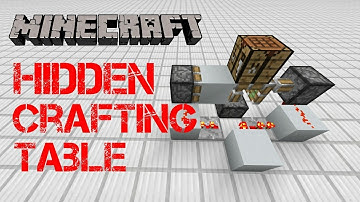 Minecraft bedrock redstone: hidden crafting table tutorial
