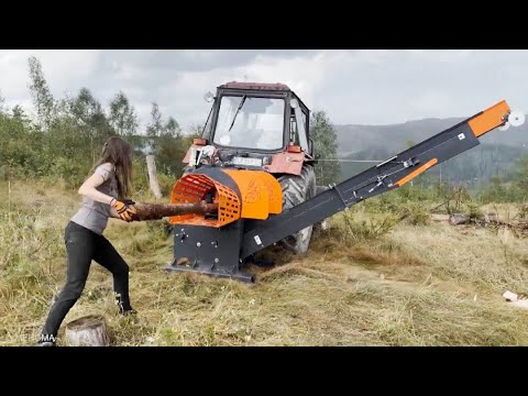 Fastest Automatic Firewood Processing Machine | Homemade Modern Wood ...
