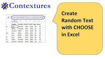 Create Random Text with CHOOSE in Excel