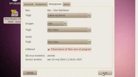Installation af Watchtower Library 2009 dansk i Ubuntu 10.04 (Video 2 af 2)