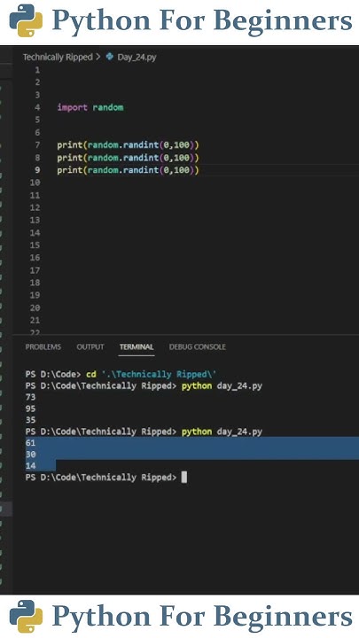 How To Generate Random Numbers In Python | Python For Beginners - YouTube
