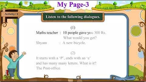 STD 5 English Sem 2 | Class 5 English | My Page 3 Activity 1  | Animated Text Video | Open School