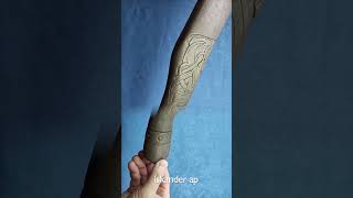 Топорище «Волк» Carved Ax Handle «Wolf» &amp;10 #shorts