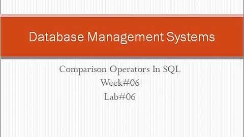 How Can we use comparison operators in sql where clause