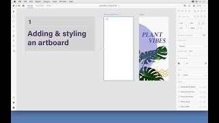 Step 01 Adding and styling an artboard