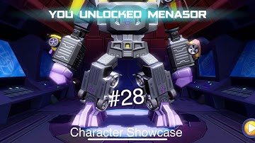 (Angry Birds Transformers) Gameplay (Part 28) of my new character Menasor unlocked with 750 gems