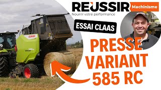 Essai de la presse à balles rondes Claas Variant 585 RC