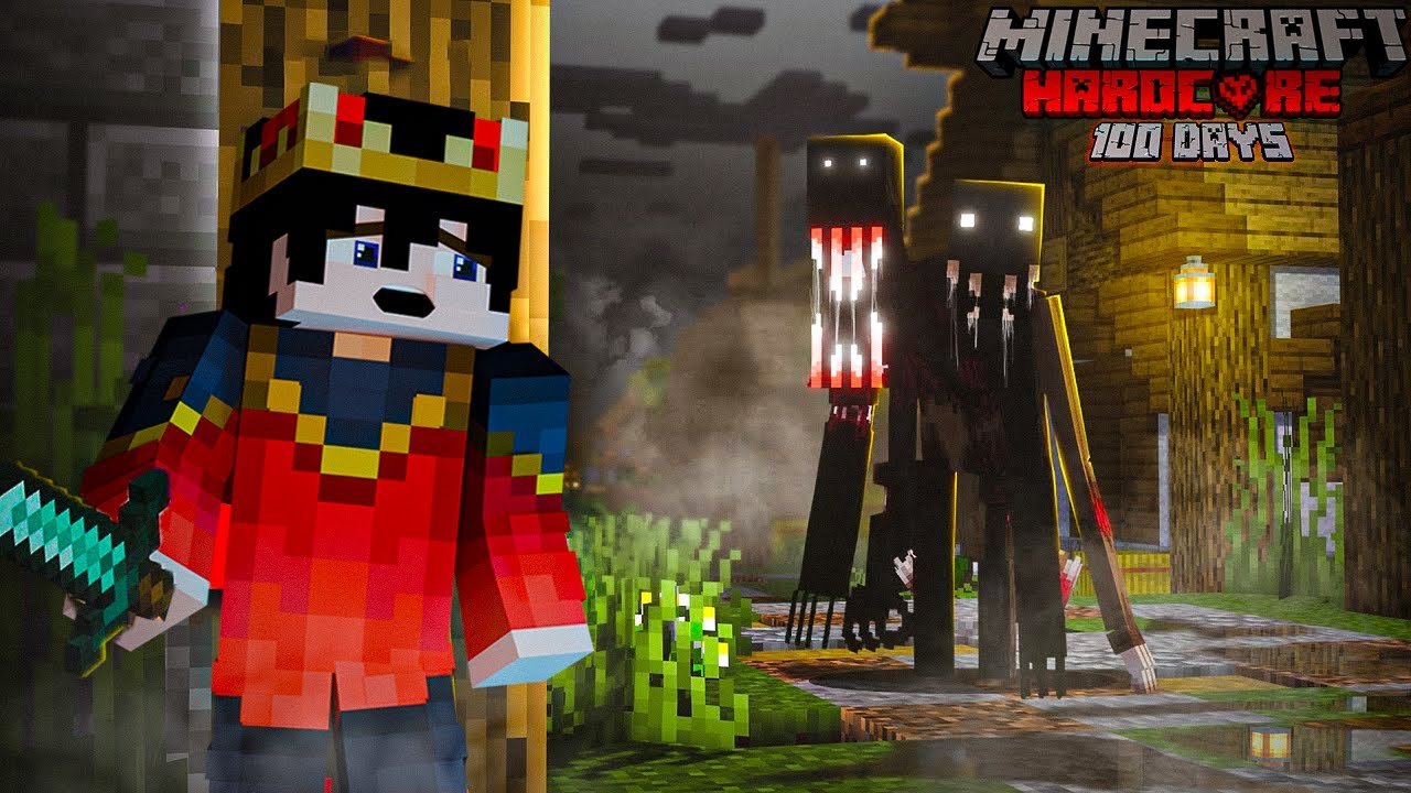 We Survive 100 Days in Minecraft Creepy Island