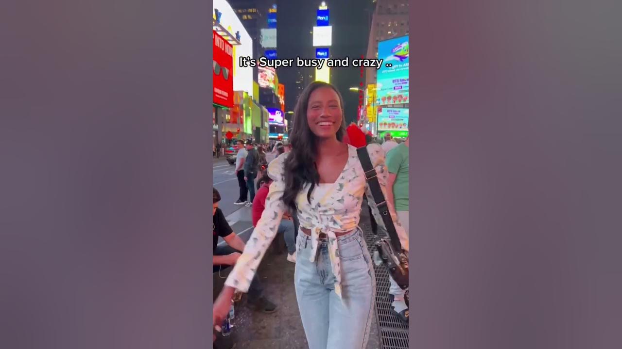 Times Square New York at night! ✨ #newyork #timessquare #nyc #travel #travelvlog #vlog