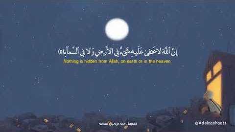 إِنَّ اللَّهَ لَا يَخْفَىٰ عَلَيْهِ شَيْءٌ فِي الْأَرْضِ وَلَا فِي السَّمَاءِ سورة آل عمران الآية ٥
