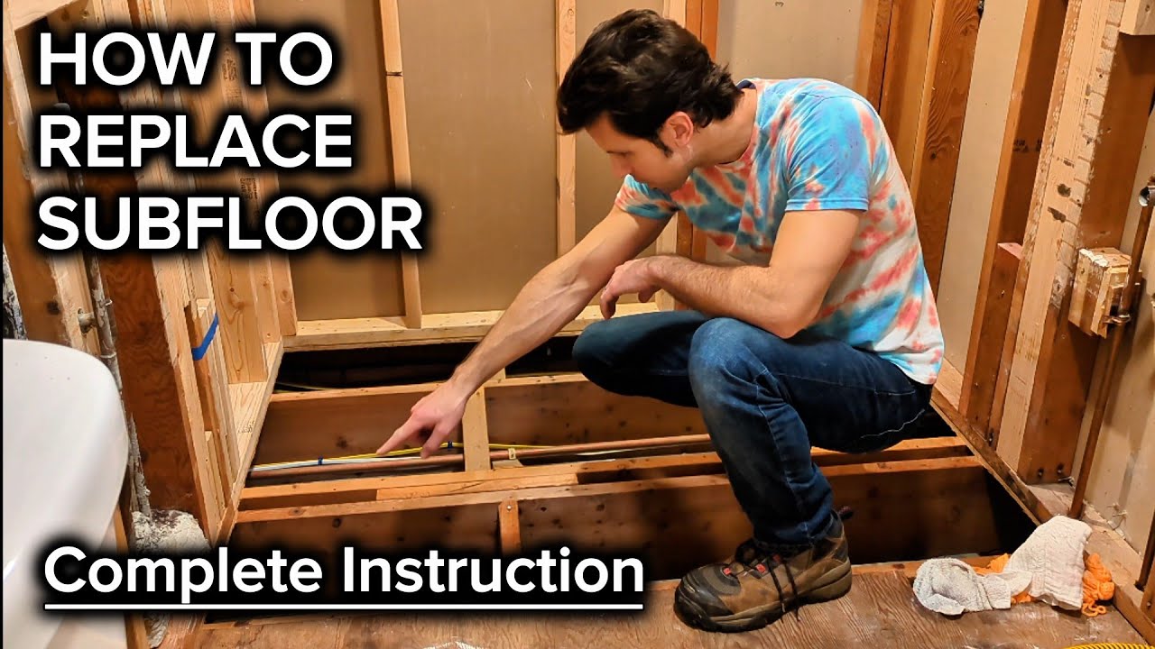 How to Replace Subfloor in a Bathroom - YouTube