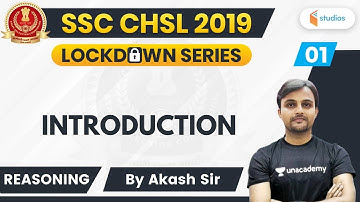 12:00 PM - SSC CHSL 2019 (Crash Course) | Reasoning by Akash Sir | Introduction