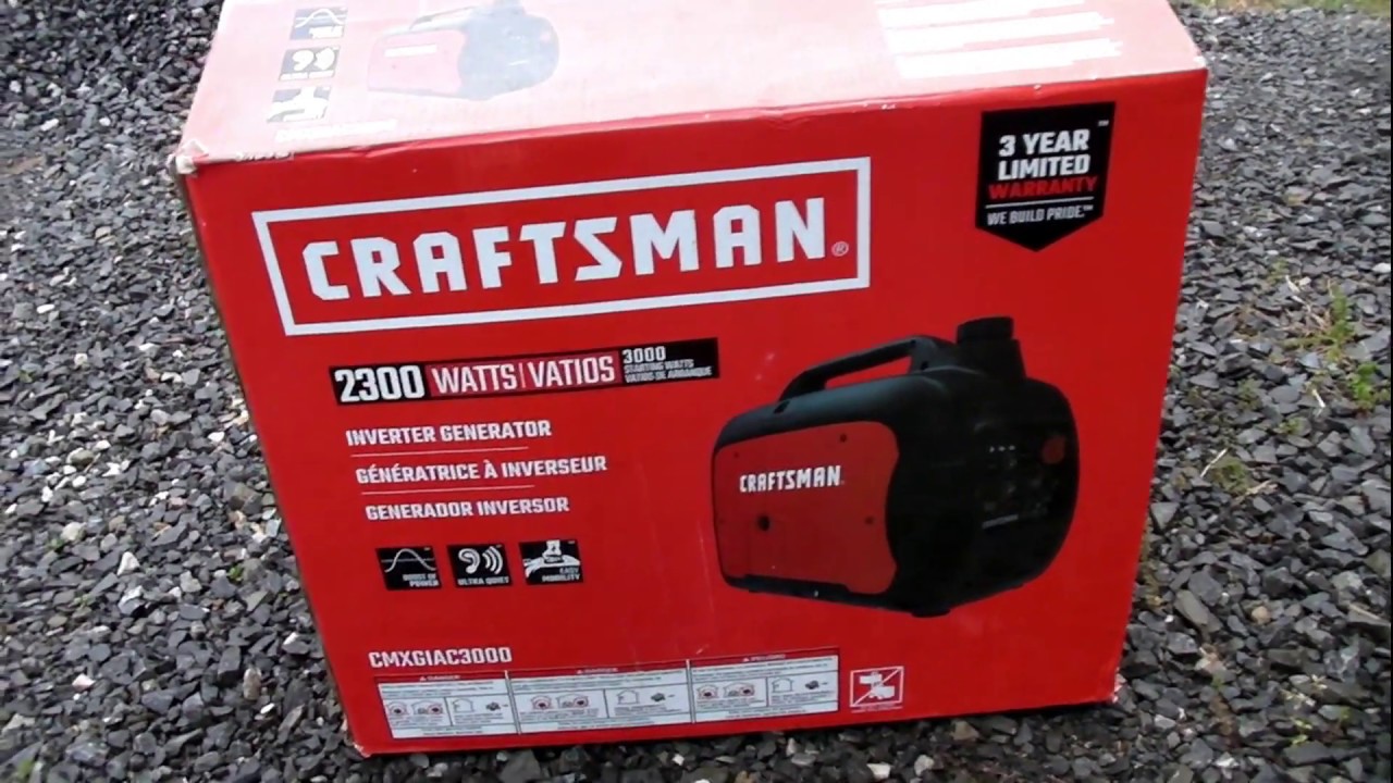 Craftsman 3000i Inverter Generator Unboxing - YouTube