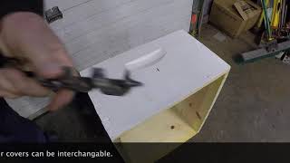 Drilling Winter Entrance Hole In Deep Hive Body
