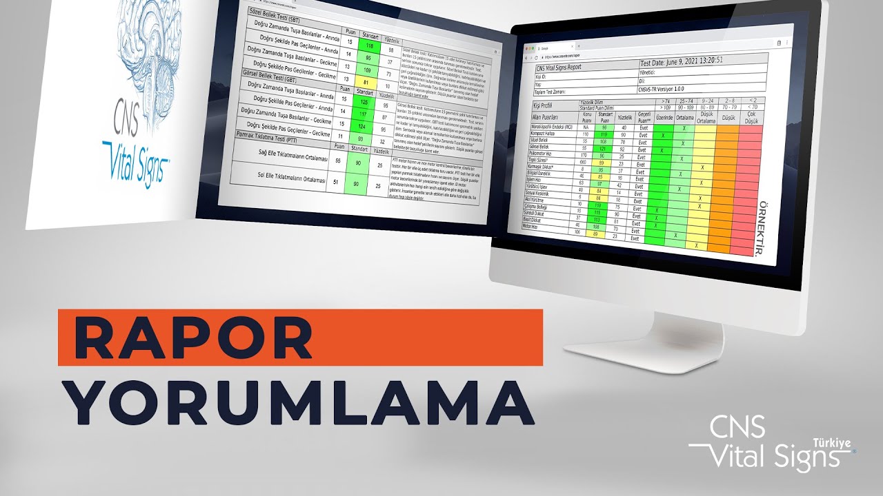 CNS Vital Signs Testleri Rapor Yorumlama YouTube