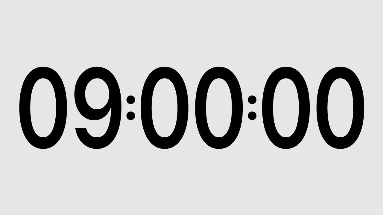 9 hours timing, Timer & alarm clock. - YouTube
