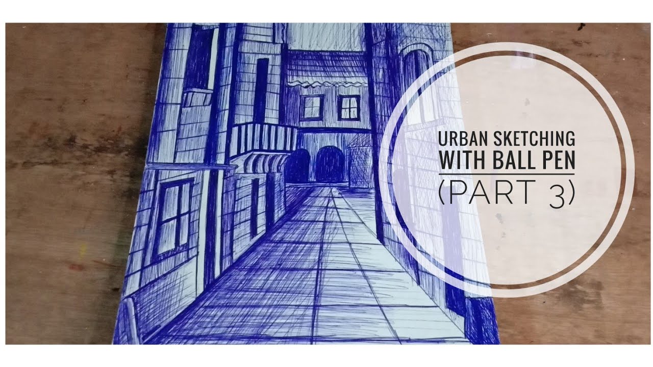 Urban sketching with 5₹ ball pen (part 3) urban sketching tutorial for