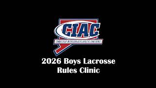 2026 Boys Lacrosse Rules Clinic