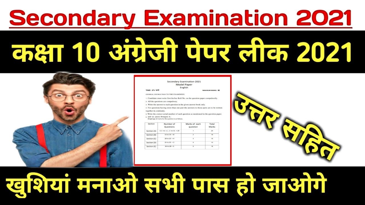 Class 10 English Paper Leak 2021 Class 10 English Important Question
