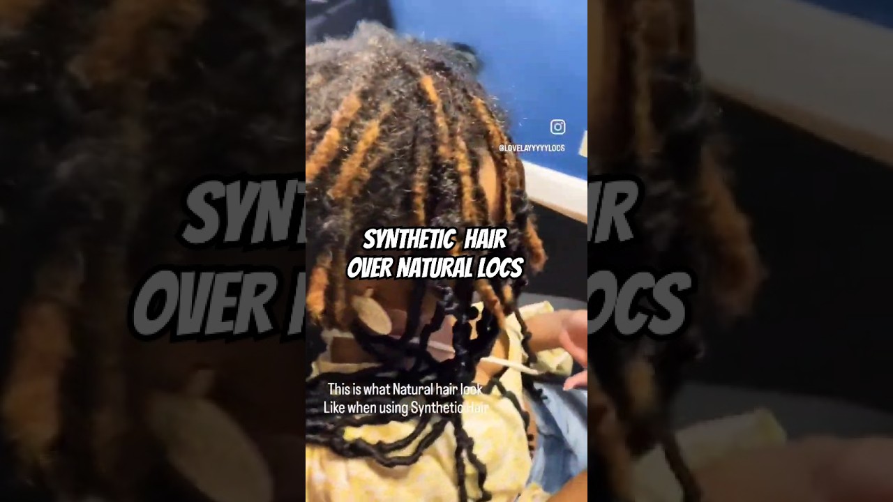 Adding Synthetic Hair over Natural locs👉🏾😱❗ 
