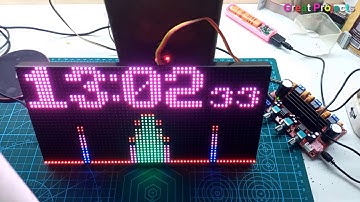 Audio Spectrum Music Visualizer ESP32 Matrix p4 64x32 RGB