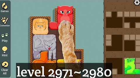 Puzzle Cats - level 2971~2980  Solve 