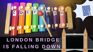 London Bridge Is Falling Down 🌉🎵 | Easy Xylophone Tutorial for Kids #xylophone #kidsmusic