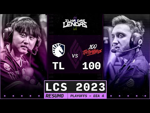 RESUMO: Team Liquid x 100 Thieves | LCS: Playoffs DIA 4 - 2ª Etapa 2023 | Ilha das Lendas