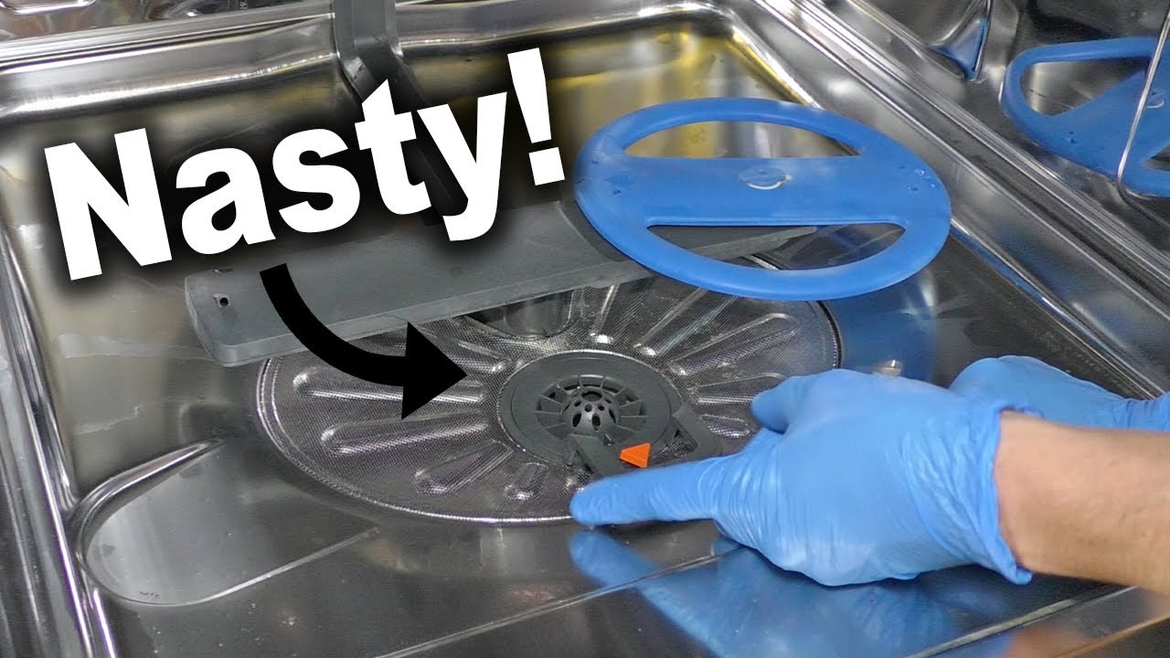 How to Clean a Dishwasher Filter | Frigidaire Gallery - YouTube