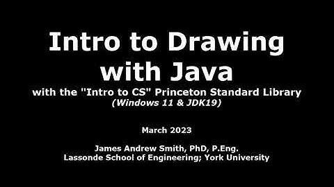 Introduction to simple drawing in Java with StdLib