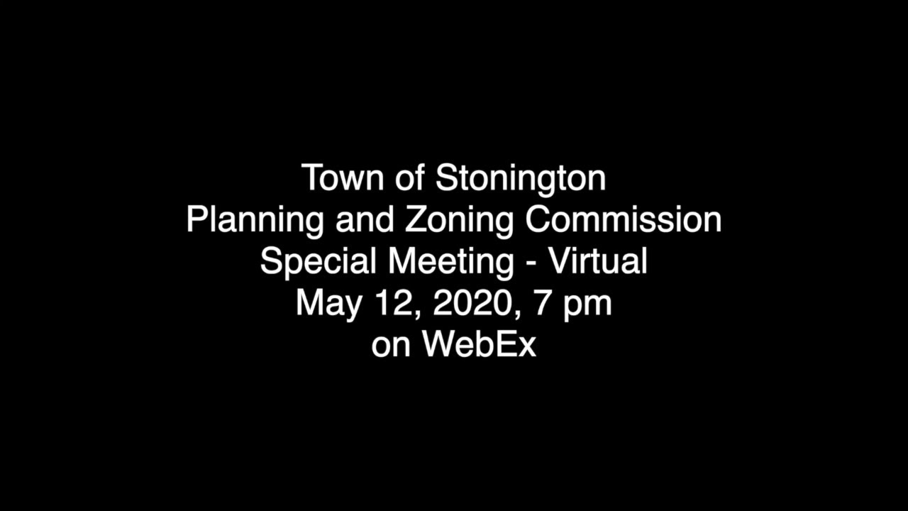Town of Stonington 051220 Planning and Zoning Commission YouTube