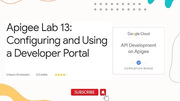 Apigee Lab 13: Configuring and Using a Developer Portal | API Developer Learning Path