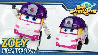 Transform Superwings Zoey, Joyful Ambulance L Superwings L Toy Transformation
