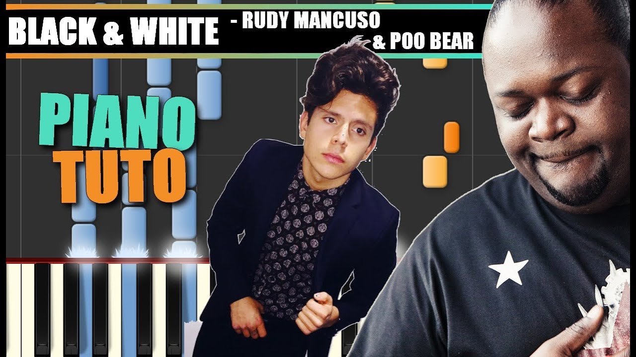 how to play craps BLACK & WHITE (Rudy Mancuso & Poo Bear) Piano Tutorial / Cover SYNTHESIA + MIDI & SHEETS