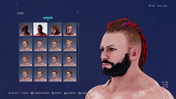 WWE 2K20 create a superstar creating aj Armstrong giving him the perfect appearance and gear