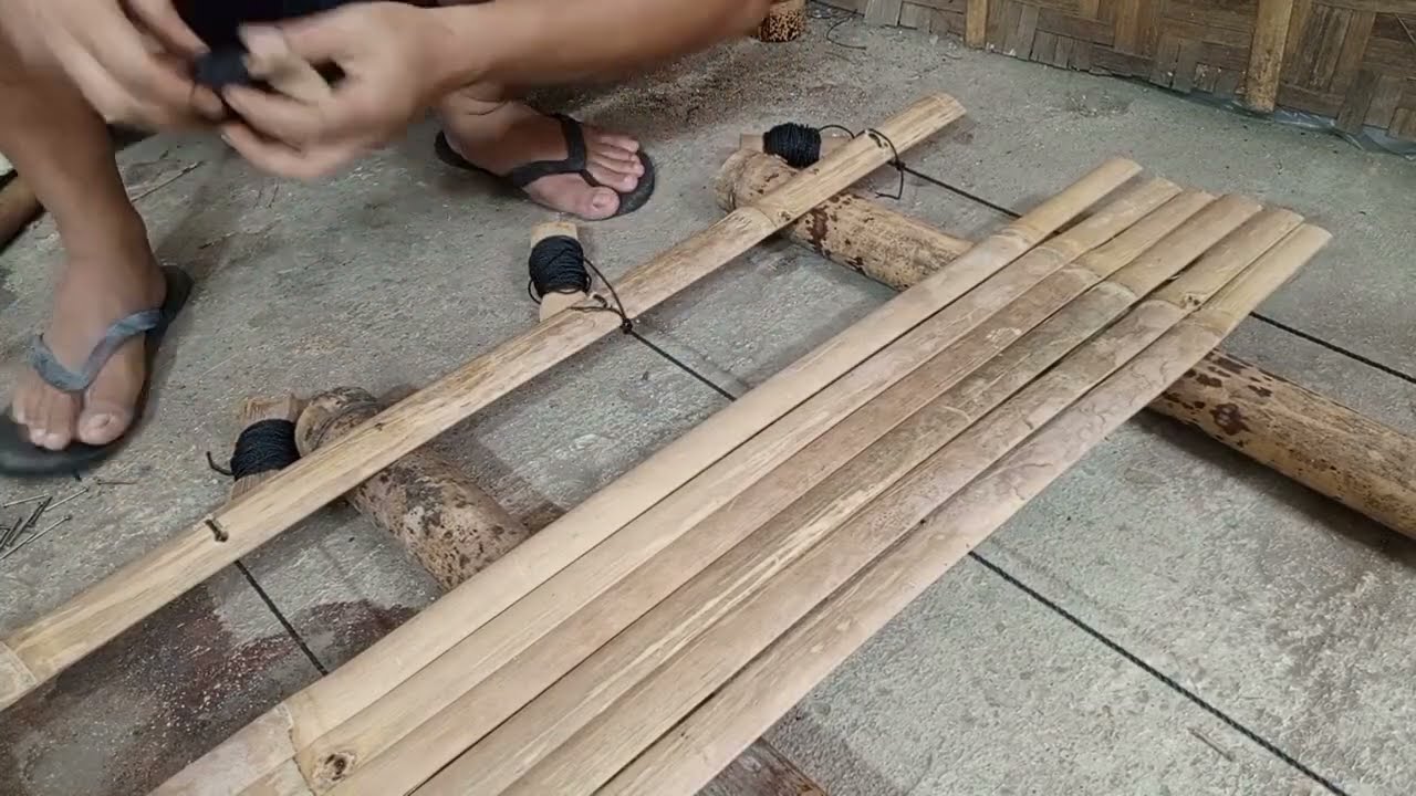 MAKING ROLLING BAMBOO FLOOR __ BAMBOO CRAFT