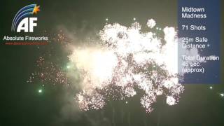 Absolute Fireworks - AF0884 Midtown Madness 71 Shot Barrage