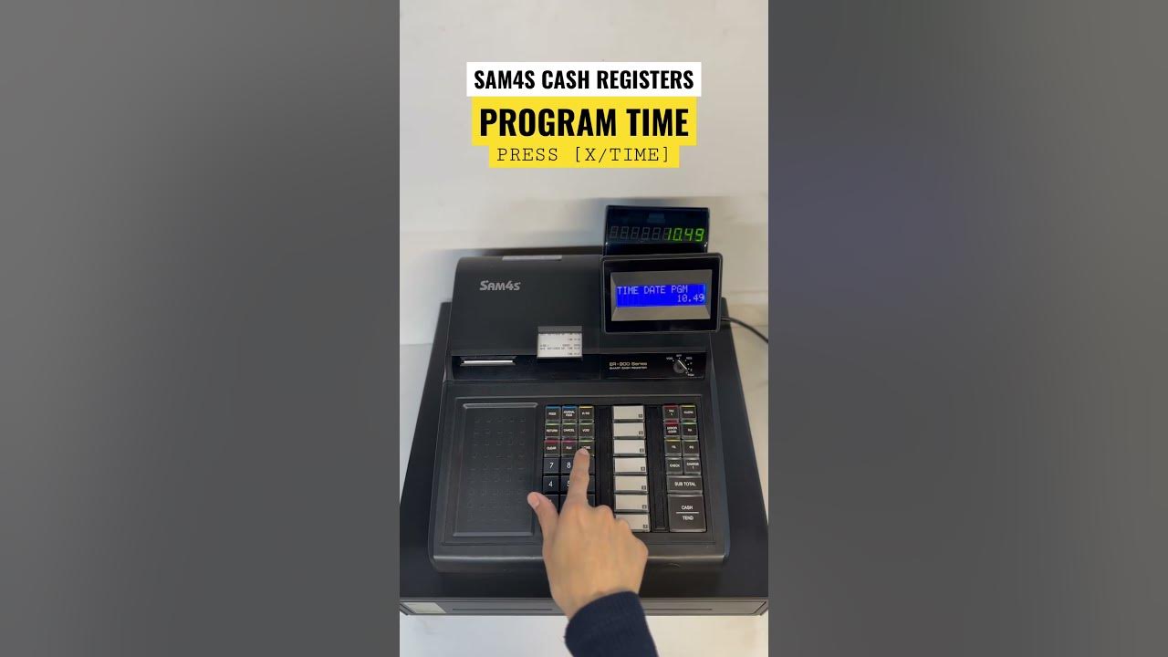 SAM4s ER900 Series Cash Registers Program Time YouTube