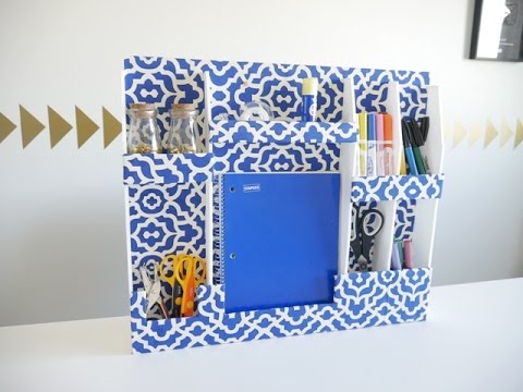 Diy Desk Organizer Wall Organizer Dorm Room Organizer Youtube