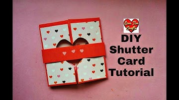 Shutter Card Tutorial | DIY - Heart Shutter Card for Scrapbook