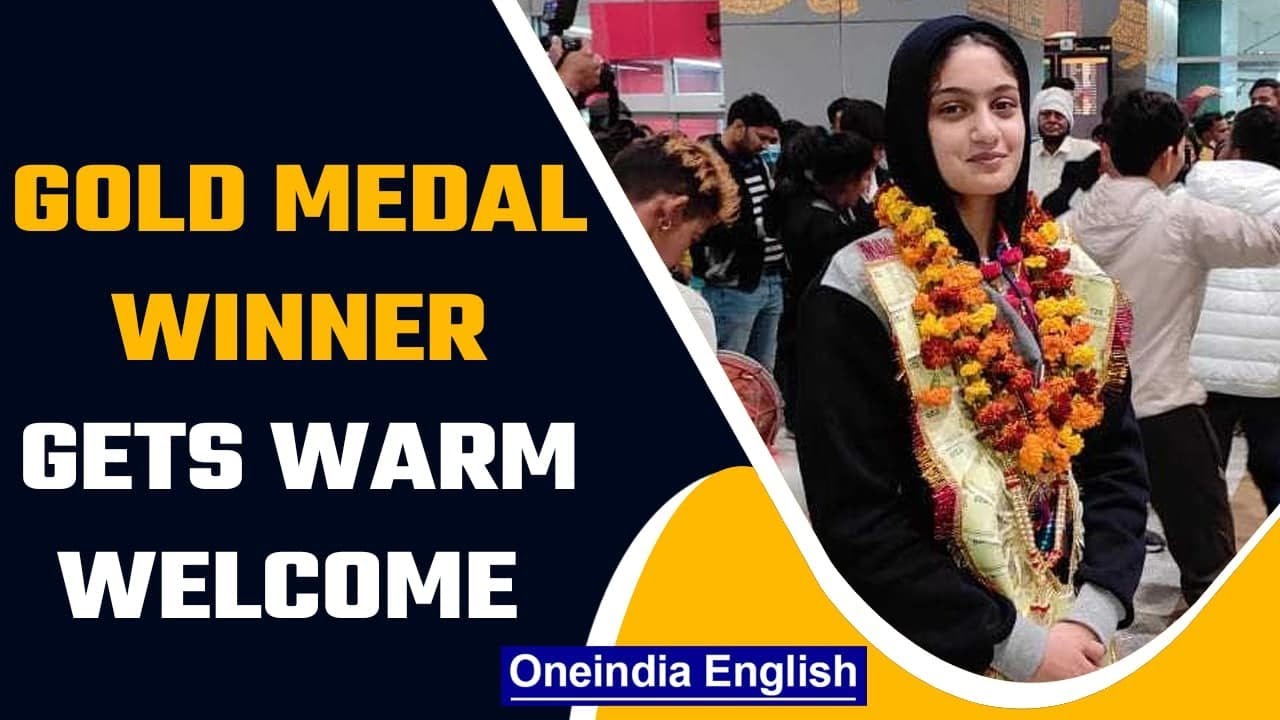 Gold Medal Winner Sadia Tariq Gets Warm Welcome On Arrival In Delhi 