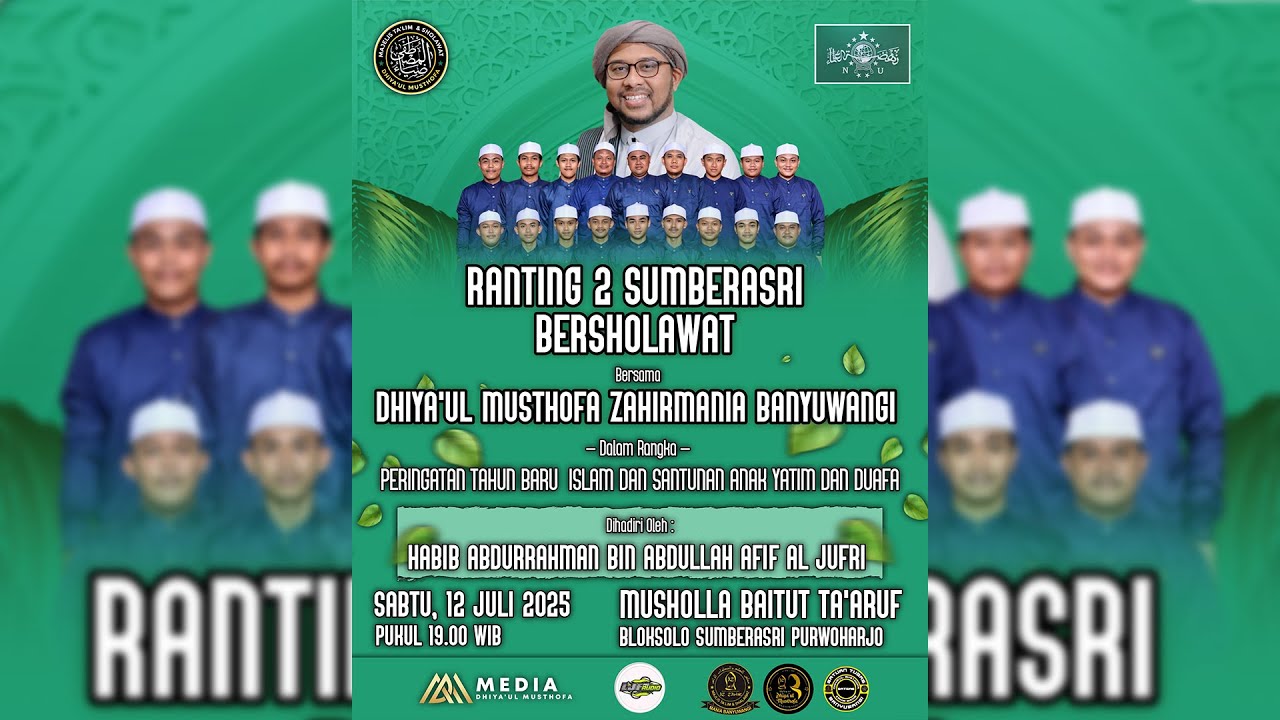 Ranting NU 2 Sumbersari Bersolawat Bersama Dhiya'ul Musthofa Zahir Mania Banyuwangi
