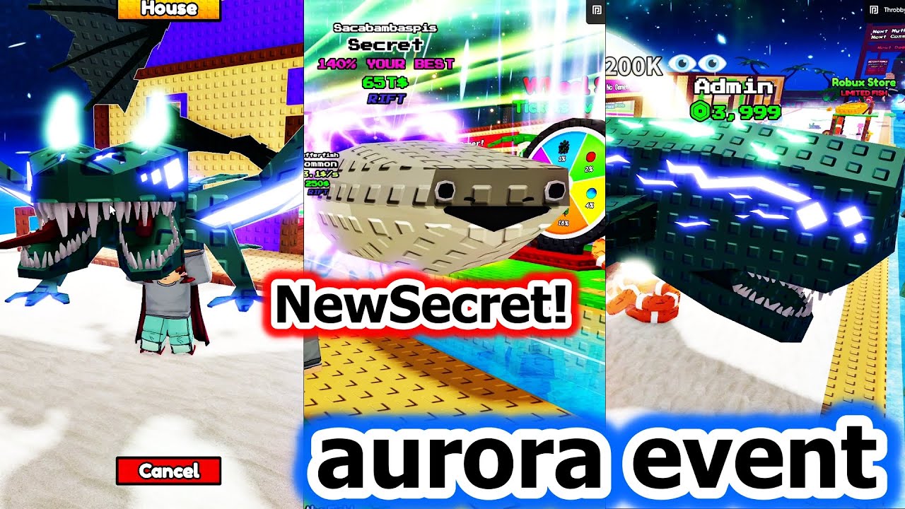Got the new Secret and aurora fish! Roblox Steal A Fish!