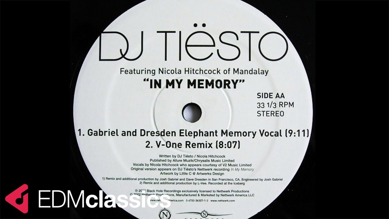 Tiësto Featuring Nicola Hitchcock - In My Memory (V-One Remix