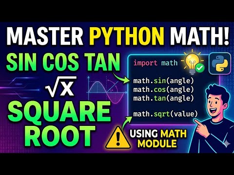 Learn Python Math Functions - Sin Cos Tan Square Root