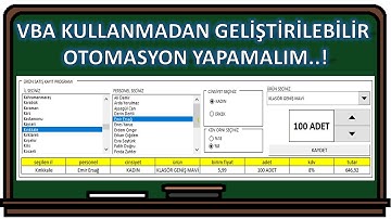 VBA KULLANMADAN GELİŞTİRİLEBİLİR OTOMASYON YAPAMALIM..! KIRTASİYE TOPTANCISI KAYIT VE ANALİZ