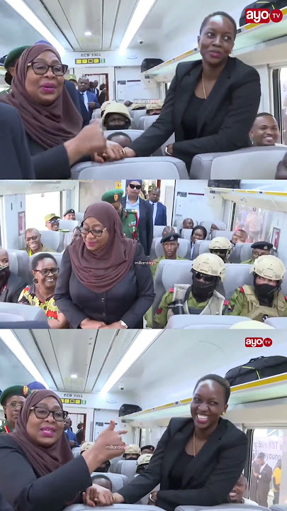 RAIS SAMIA ALIVYOONGEA NA MTOTO WA HAYATI MAGUFULI JESSICA NDANI YA SGR MAPEMA HII LEO.